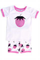 Milky Strawberry Stripe PJs Candy Pink/White Stripe